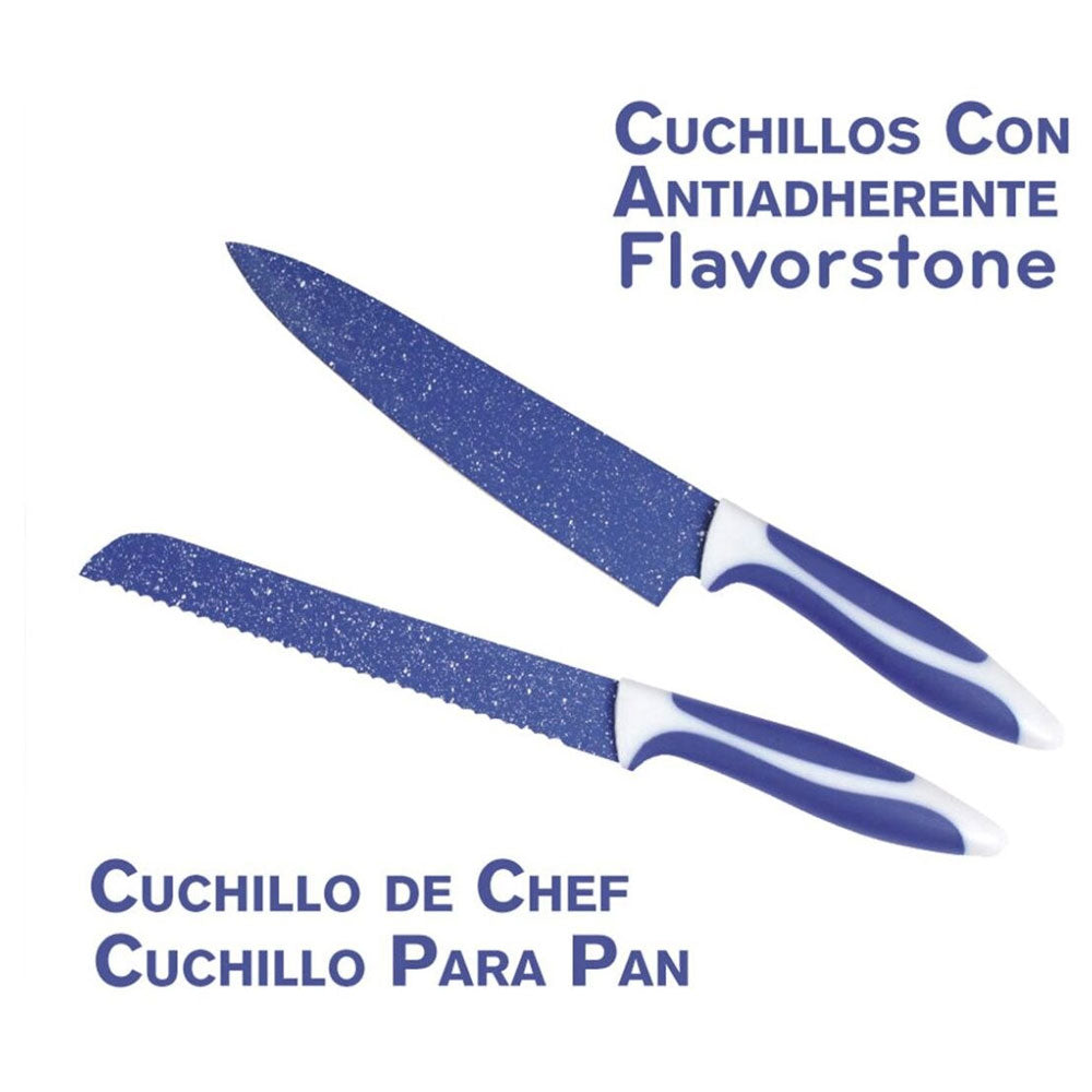 Cuchillos de Cocina de Chef y para Pan y Sartén Profundo Flavorstone de 24 cm