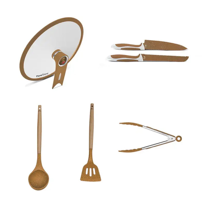 Batería de Cocina FlavorStone Master Deluxe Set 10 Piezas con Accesorios de Silicón - Flavor Stone