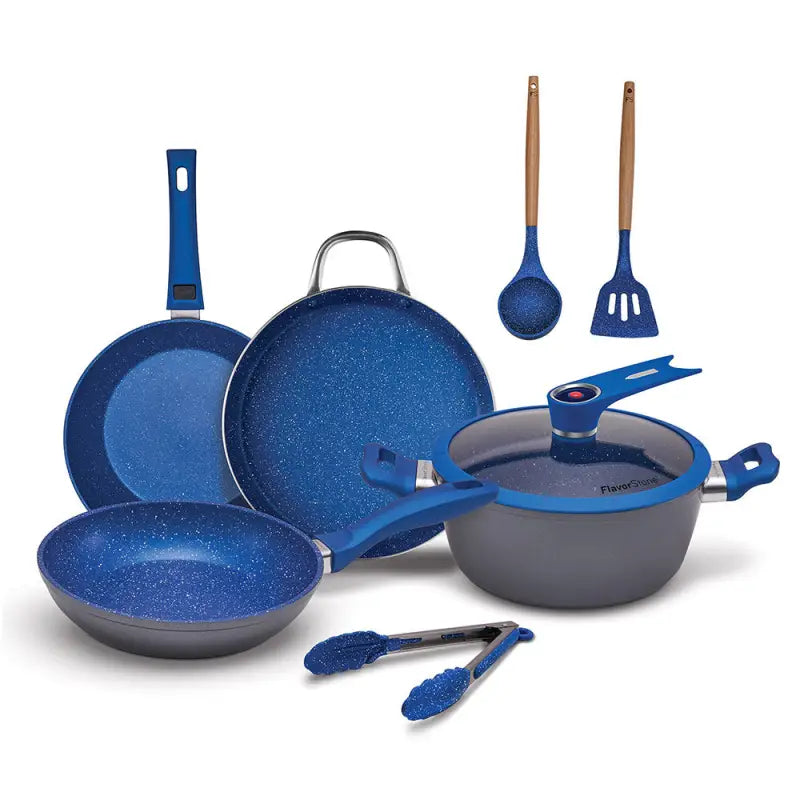 Juego De Sartenes Flavorstone Master Set 8 Piezas - Azul - Flavor Stone