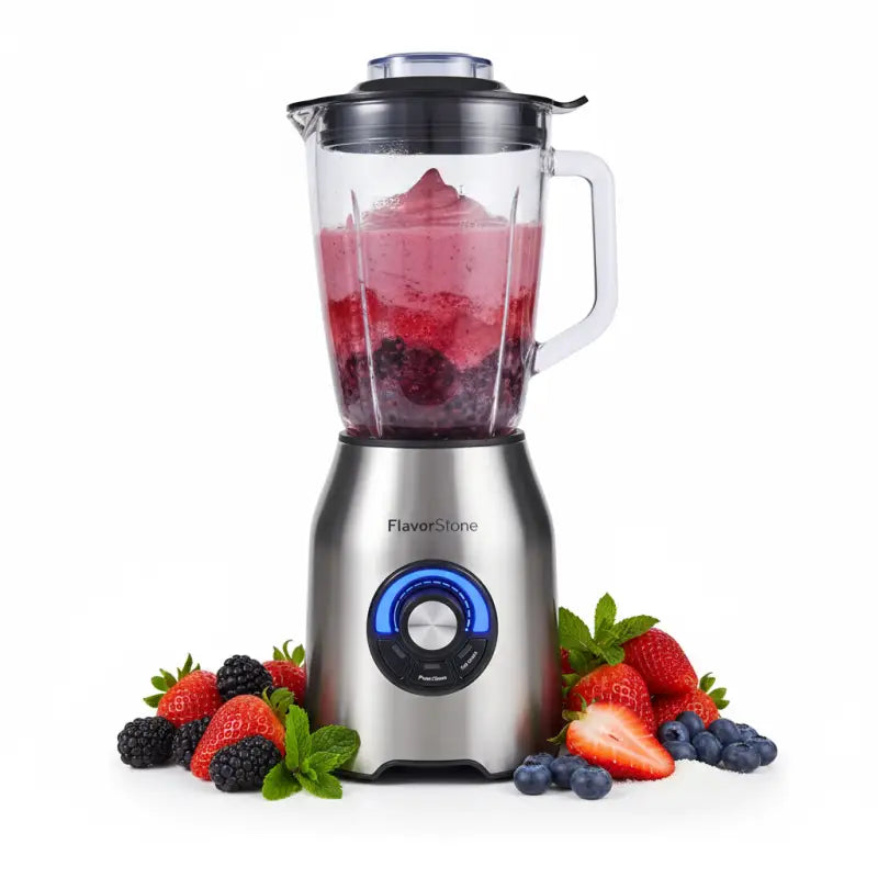 Licuadora FlavorStone Quartz 1000W Vaso Vidrio 2L Cuchillas Titanio - Flavorstone Oficial Mexico