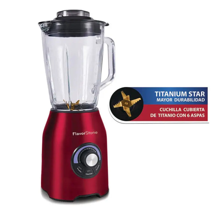 Licuadora FlavorStone Quartz Cherry 1000W Edición Especial + 2 Sartenes 20/24 cm - Flavor Stone
