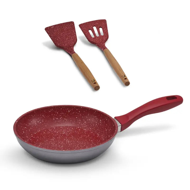 Sartén Antiadherente De 28 Cm + Utensilios Flavorstone - Flavorstone Oficial Mexico