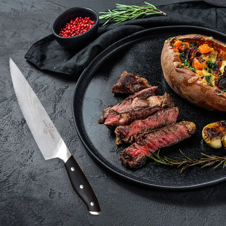 Set Copper Beef Cocina Antiadherente + Cuchillo Carnicero - Flavorstone Oficial Mexico