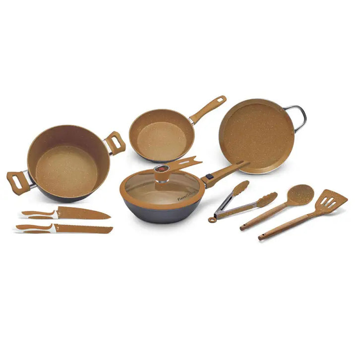 Set Copper Beef Cocina Antiadherente + Cuchillo Carnicero - Flavorstone Oficial Mexico