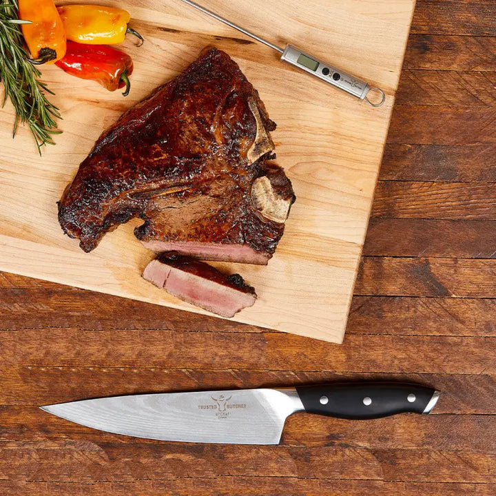 Set Copper Beef Cocina Antiadherente + Cuchillo Carnicero - Flavorstone Oficial Mexico