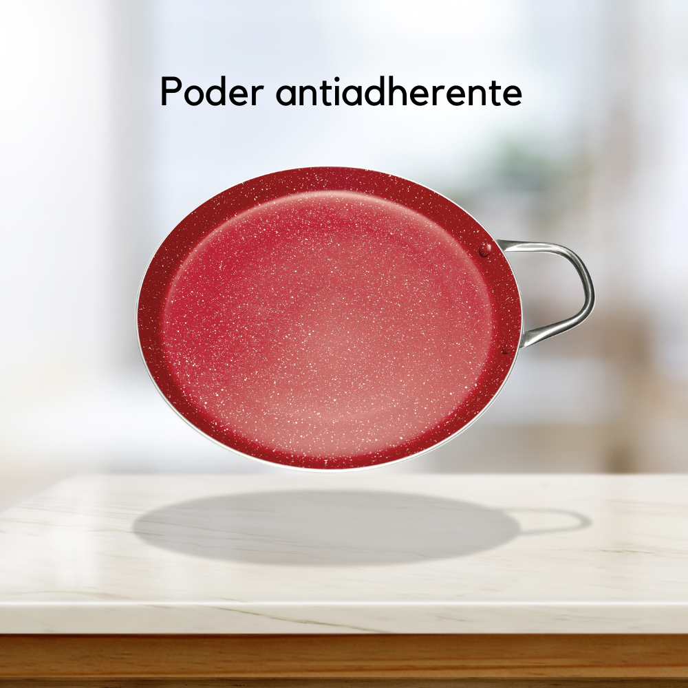 Comal antiadherente FlavorStone redondo 30 cm para calentar y cocinar