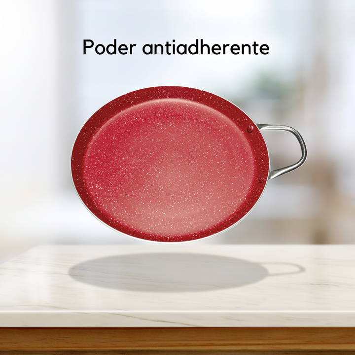 Comal antiadherente FlavorStone redondo 30 cm para calentar y cocinar