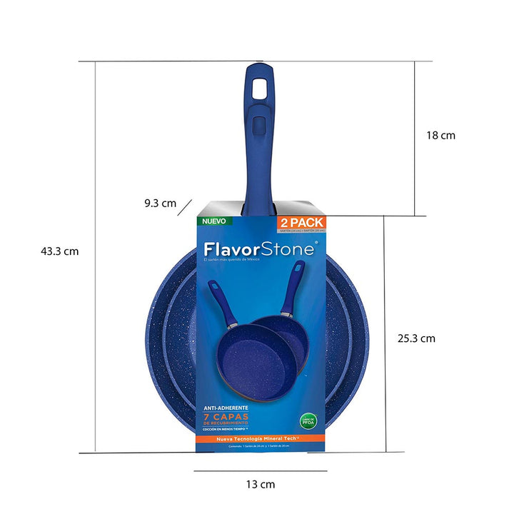 Juego de sartenes antiadherentes FlavorStone 2 Pan Set de 20 y 24 cm