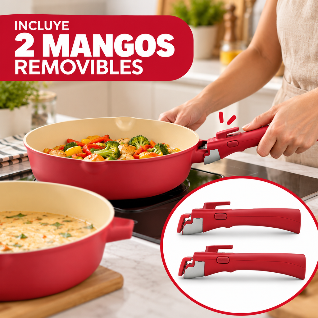 Batería de Cocina Flavorstone Urban Red 10 Piezas