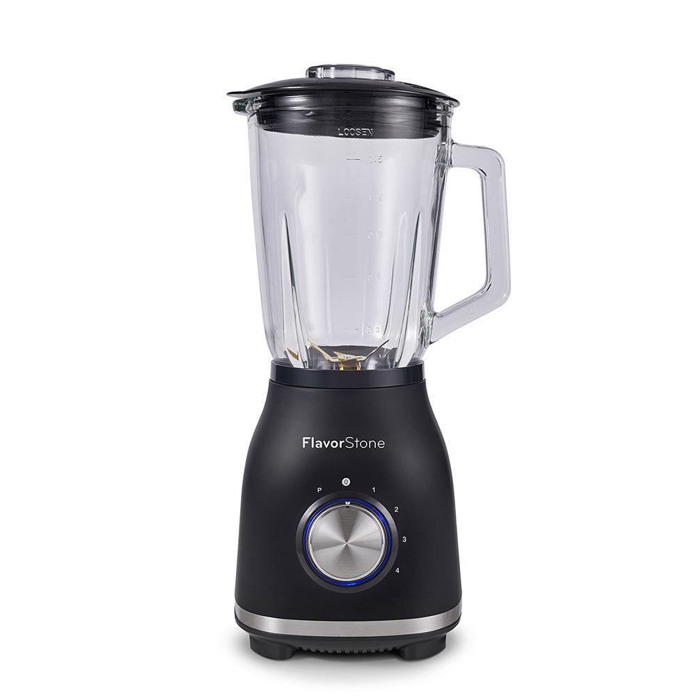 Licuadora FLAVORSTONE SAPPHIRE de 4 velocidades y función de pulso 550w vaso de vidrio de 2 litros con cuchillas de titanio y motor de cobre