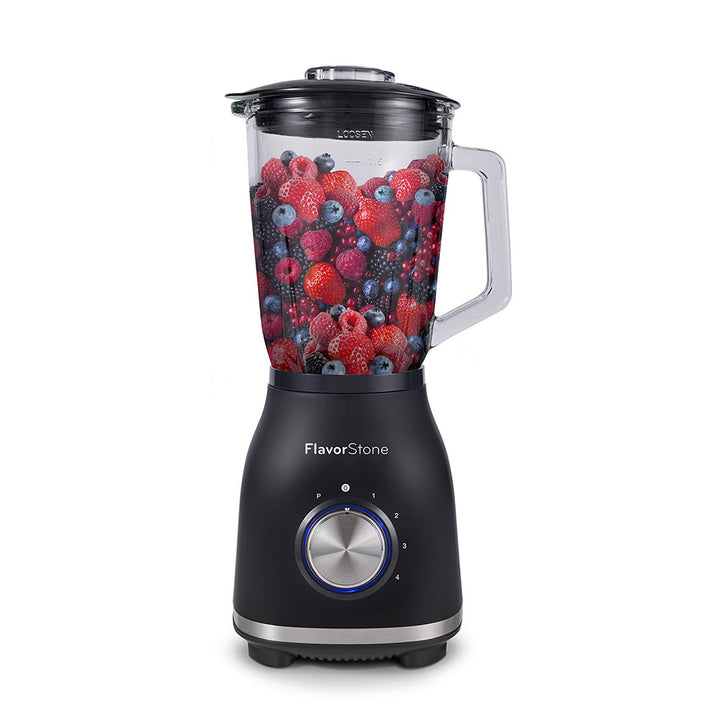 Licuadora FLAVORSTONE SAPPHIRE de 4 velocidades y función de pulso 550w vaso de vidrio de 2 litros con cuchillas de titanio y motor de cobre