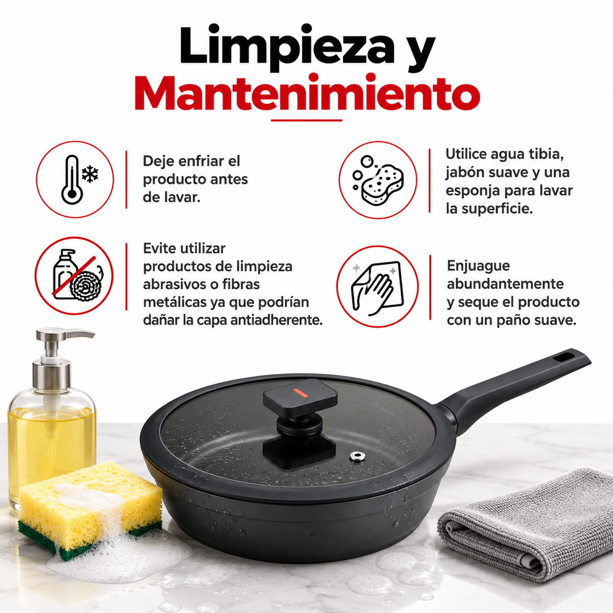 Batería De Cocina Flavorstone All Black 10 Piezas