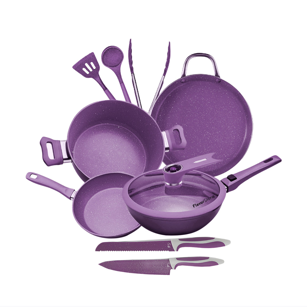¡NUEVA! Batería De Cocina 10 Piezas FlavorStone Master Deluxe Grape