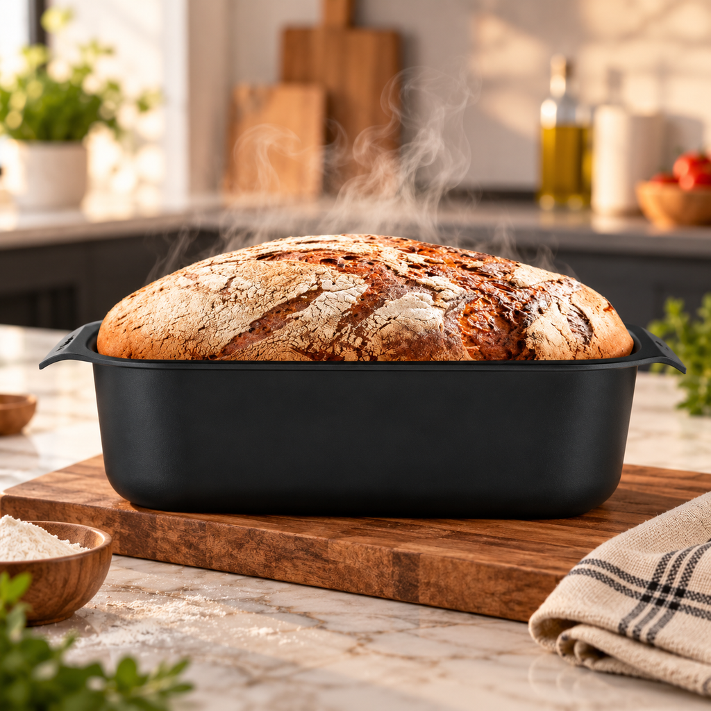 Horno Holandés Flavorstone All Black Olla Con Tapa