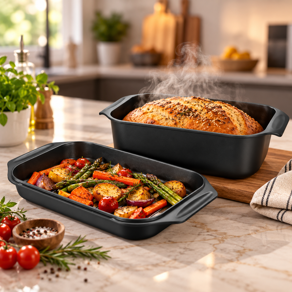 Horno Holandés Flavorstone All Black Olla Con Tapa