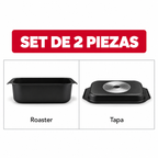 Horno Holandés Flavorstone All Black Olla Con Tapa
