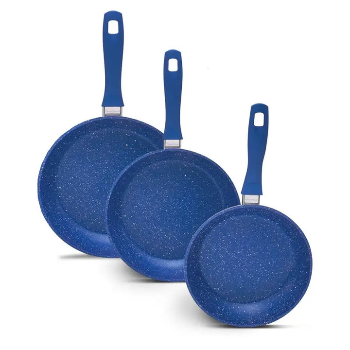 Juego de 3 Sartenes Antiadherentes FlavorStone Light 20/24/28 cm - Azul - Flavor Stone
