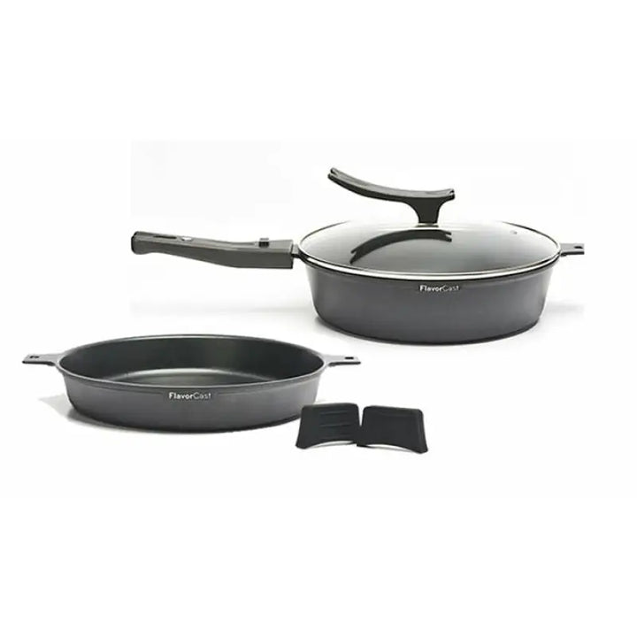 Juego de 9 Sartenes FlavorStone Gourmet Aluminio Fundido 28cm - Flavorstone