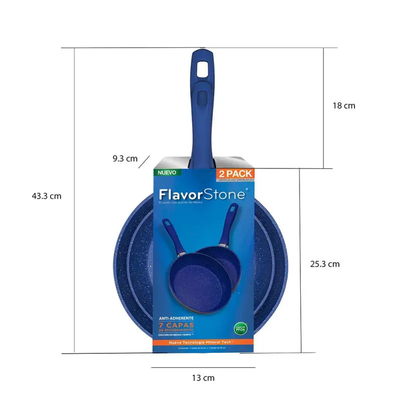Juego de Sartenes Antiadherentes FlavorStone Light 20 y 24 cm - Flavorstone Oficial Mexico