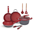 Juego De Sartenes Flavorstone Master Set 8 Piezas - Rojo - Flavor Stone