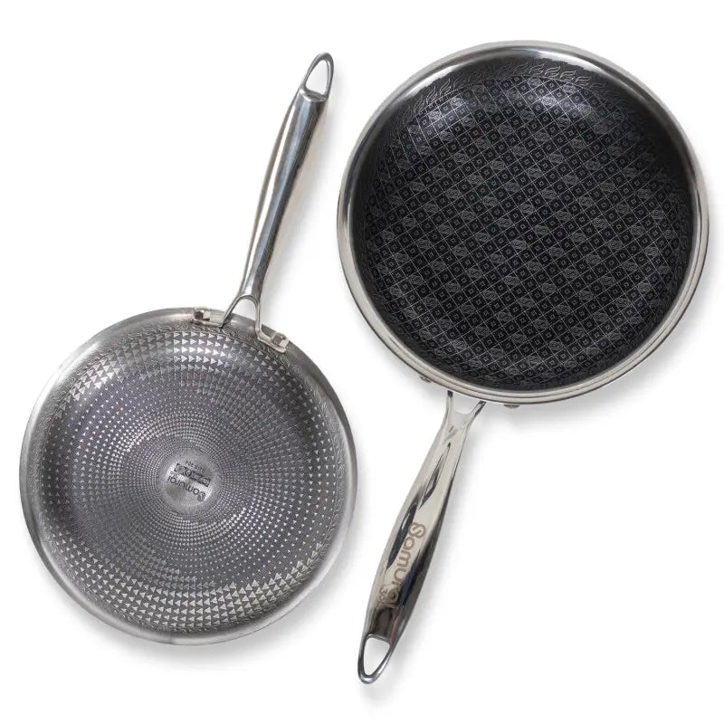 Juego Sartén y Comal Samurai 3 Piezas Acero Inoxidable Antiadherente - Flavorstone Oficial Mexico
