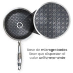 Juego Sartén y Comal Samurai 3 Piezas Acero Inoxidable Antiadherente - Flavorstone Oficial Mexico