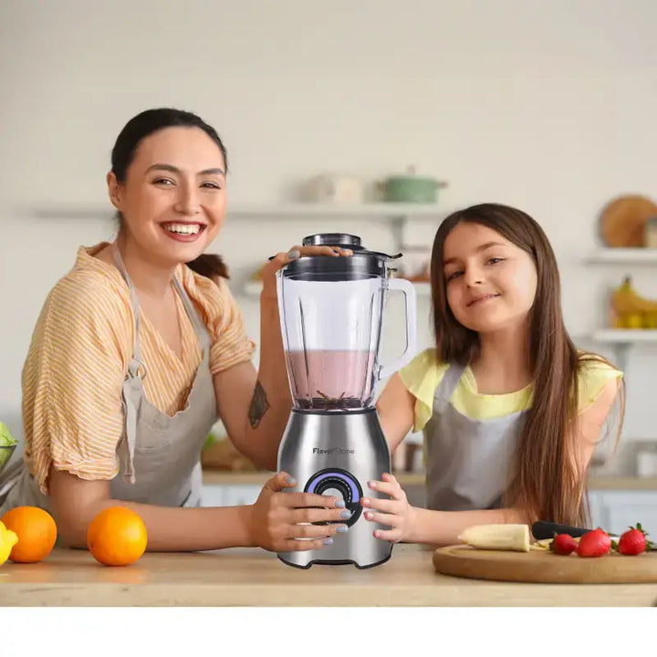 Licuadora FlavorStone Quartz 1000W Vaso Vidrio 2L Cuchillas Titanio - Flavorstone Oficial Mexico