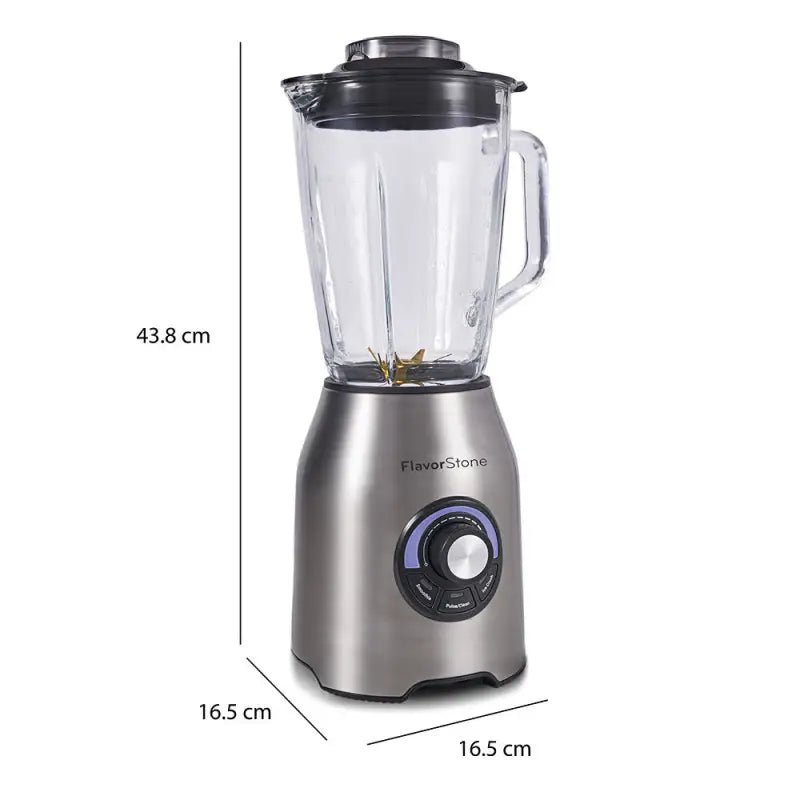 Licuadora FlavorStone Quartz 1000W Vaso Vidrio 2L Cuchillas Titanio - Flavorstone Oficial Mexico