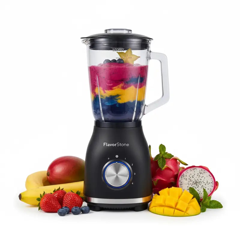 Licuadora FlavorStone Sapphire 550W Vaso Vidrio 2L Cuchillas Titanio - Flavorstone Oficial Mexico