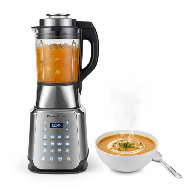 Procesador FlavorStone Diamond 1200W 15 Funciones Vaso Vidrio 2L Cuchillas Titanio - Flavor Stone