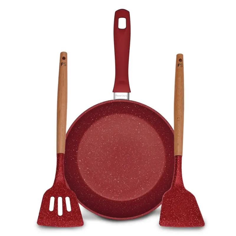 Sartén Antiadherente De 28 Cm + Utensilios Flavorstone - Flavorstone Oficial Mexico