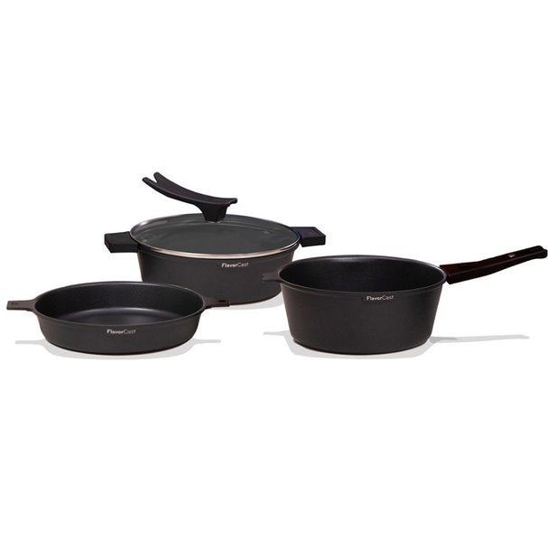 Juego de Sartenes Aluminio Fundido Flavor Stone Gourmet de 24 cm - 9 piezas