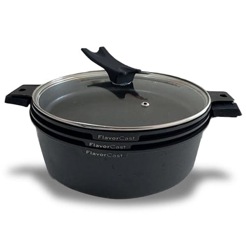 Flavorcast, Sartenes de aluminio fundido a Presión. Juego de 28 cm Electrodomésticos de cocina Flavorstone, Nada se le pega ¡Compruébalo! 