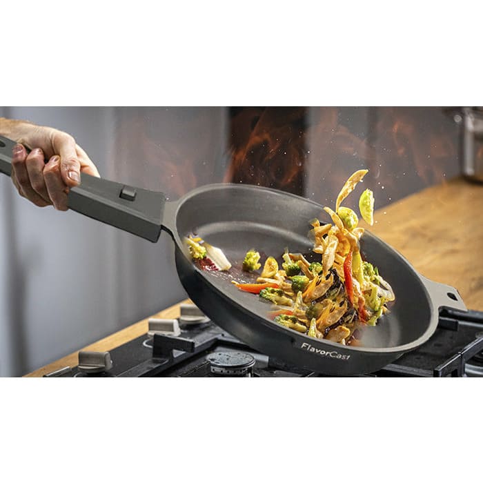 Flavorcast, Sartenes de aluminio fundido a Presión. Juego de 28 cm Electrodomésticos de cocina Flavorstone, Nada se le pega ¡Compruébalo! 